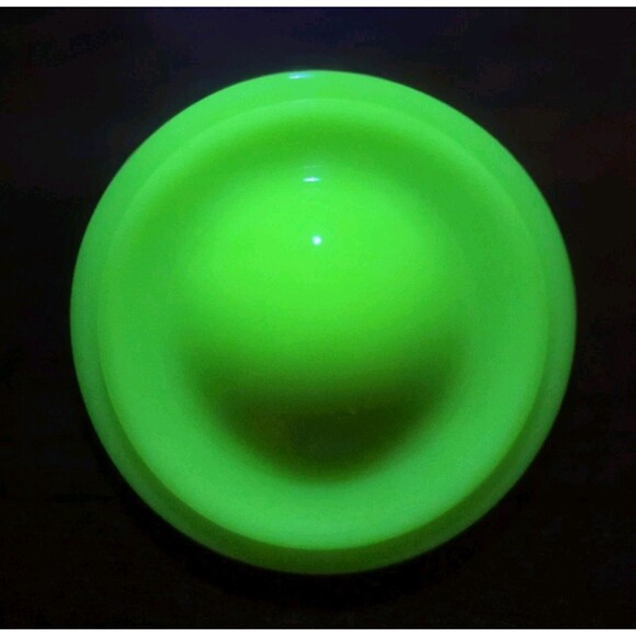 Vintage Art Deco Uranium Glass Jeannette Jadeite Lidded Beehive Drippings Bowl - Picture 4 of 6
